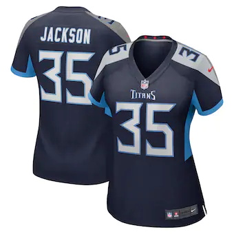 womens nike chris jackson navy tennessee titans game jersey